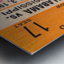 1981_College Football_Alabama vs. Ole Miss_Bryant Denny Stadium_Alabamas First University_Ticket Metal print