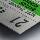 1977 Baylor Bears vs. Nebraska Cornhuskers Ticket Art  Metal print