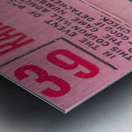 1970_Major League Baseball_Boston Red Sox Ticket Stub Art_Fenway Park Artwork_Red Sox vs. Orioles Metal print