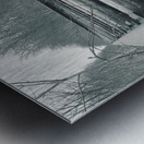 Railroad Tracks - Black & White Metal print