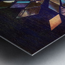 Blue patchwork Metal print