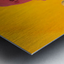 Vintage Football Watercolor Art Print Metal print