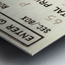 1974 Pittsburgh Steelers vs. Buffalo Bills Ticket Art Metal print