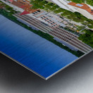 Broad Street Downtown Augusta GA Aerial View 6383 Metal print