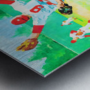 safe at home watercolor baseball art Metal print