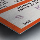 ticket retro remix sports art row one Metal print