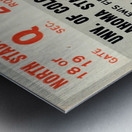1976 Colorado vs. Oklahoma State Football Ticket Art Metal print