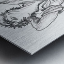 Sophia_ charcoal Metal print