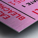 university of georgia college football ticket stub print on wood Metal print