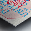 1972 nc state wolfpack football ticket art Metal print