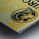 1967 west virginia university football ticket stub poster wall art Metal print