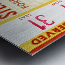 1959 Cleveland Browns vs. Pittsburgh Steelers Ticket Art Metal print