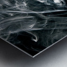 black and white fumaca Metal print