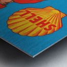 1950 shell oil football schedule poster Metal print