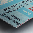 1952 north carolina tar heels notre dame irish college football sports ticket art south bend indiana Metal print