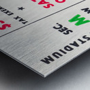 1958 college of the pacific brigham young football ticket art Metal print