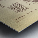 1933 Illinois Memorial Stadium Map Wall Art Metal print