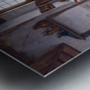 A soldier and a waitress in a tavern Metal print