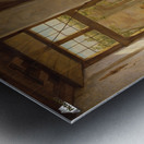 Binnenhuis met vrouw en kind Metal print