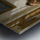 Interior with a collector and his wife Metal print