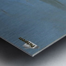 Soldat ecossais meditant au bord de l'eau au clair de lune Metal print