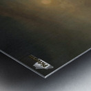 A fishing vessel in a moonlit bay Metal print