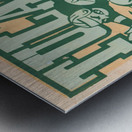 1940s tulane green wave art Metal print