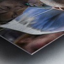 mother and son Metal print