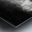 Surfs Up Ocean City in Black and White Metal print