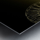 Deserted Ocean City Amusement Pier Painted Gold Metal print