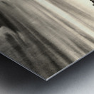 Ocean City Skyline Panorama in Black and White Metal print