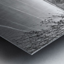 Ocean City Marsh and Pier Panorama in Black and White Metal print