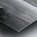 Northside Park Pier and Marsh in Black and White Metal print