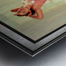 Pretty In Pink Pin-up Girl by Bill Medcalf Pin-Up Girl Vintage Artwork Metal print