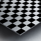 Black Check Pattern Metal print