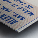 1981 Kansas Jayhawks Basketball Ticket Art Metal print