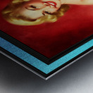 Golden Girl by Edward Runci Pin-Up Girl Vintage Art Metal print