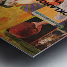 1970 Texas vs. Oklahoma State Basketball Poster Metal print