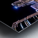 dubai marina by night  0200 Metal print