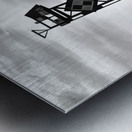 Ocean City Inlet Jetty in Black and White Metal print