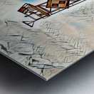 Ocean City Inlet Jetty Light with Edges Metal print