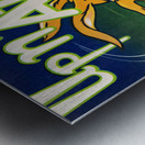 Vintage Up N Atom Boxing Bunny Cartoon Art Metal print