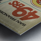 1974 San Francisco 49ers Retro Football Poster Metal print