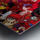 Rassemblement de Personnages  Rouge Metal print
