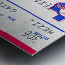 1987 Texas Rangers Baseball Ticket Canvas Metal print