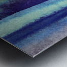 Ocean And Sea Beach Coastal Art Organic Watercolor Abstract Lines V Metal print