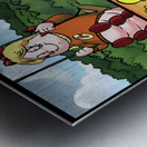 Cat the Caterpillar in Action   4 panel Favorites for Kids Room and Nursery   Bugville Critters Metal print