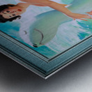 Riding The Waves by Bill Medcalf Pin-Up Girl Vintage Artwork Metal print