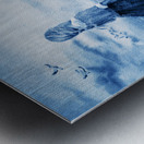 Girl And The Ocean Beach Painting In Ultramarine Blue  Metal print