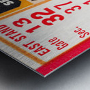 1966 Tennessee vs. Auburn Football Ticket Stub Art Metal print